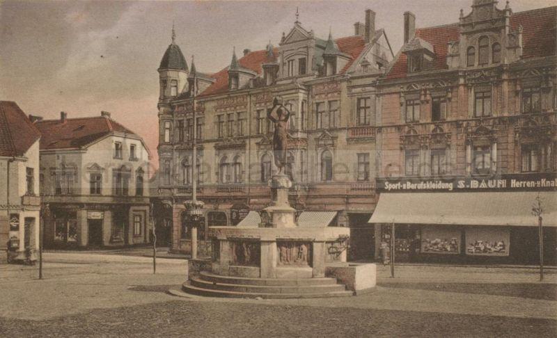 Eickeler Markt mit Hohenzollernbrunnen, 1920er Jahre, Foto Stadtarchiv Herne