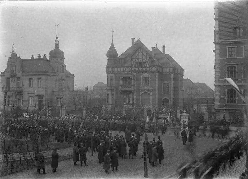 Trauermarsch für Amtmann Winter, 02.03.1913, Foto Stadtarchiv Herne