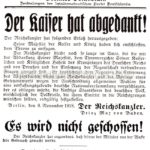 Vorwärts, Extraausgabe vom 09.11.1918, Repro Norbert Kozicki