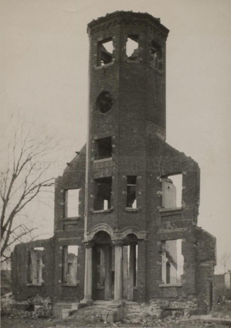 Dorneburg nach der Zerstörung, Foto Stadtarchiv Herne