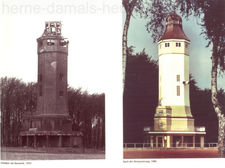 Vor und nach der Restaurierung, Repro Stadtarchiv Herne Herne von