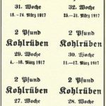Bezugskarte für Steckrübern/Kohlrüben, Stadt Erfurt, Februar 1917, Repro Norbert Kozicki
