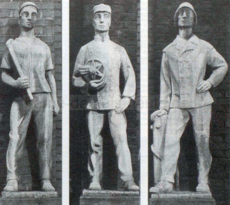 Die drei Männer: Bergmann, Eisenbahner, Schiffer, Repro Stadtarchiv Herne