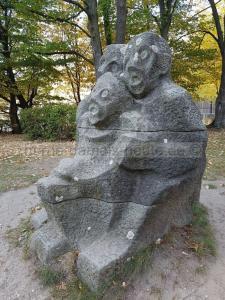 Gruppe der Ballspieler, Seitenansicht rechts, Oktober 2018, Foto Stadtarchiv Herne
