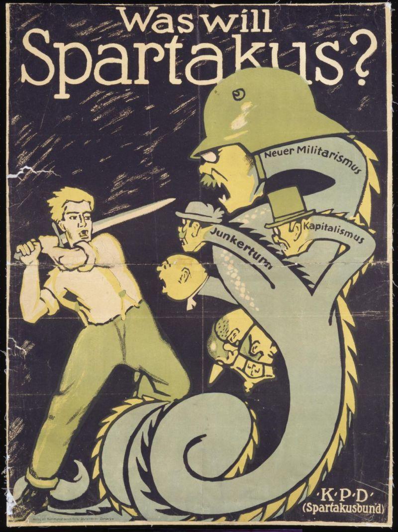 Plakat 'Was will Spartakus', Repro Norbert Kozicki